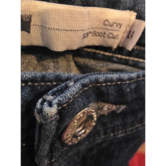 Levi's 529 Curvy Bootcut Jeans 14 Womens Plus Size Mid Rise Medium Wash - Picture 4 of 5